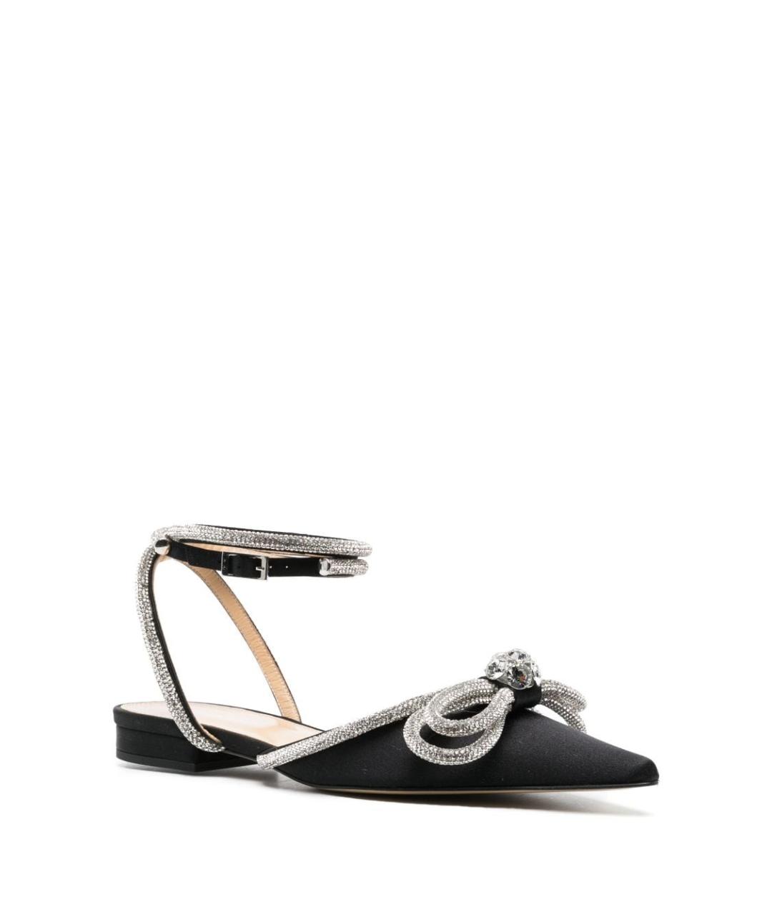 MACH&MACH Черные текстильные балетки, фото 2