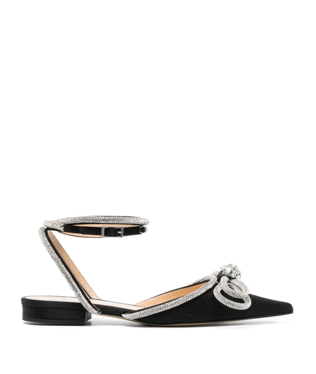 MACH&MACH Черные текстильные балетки, фото 1