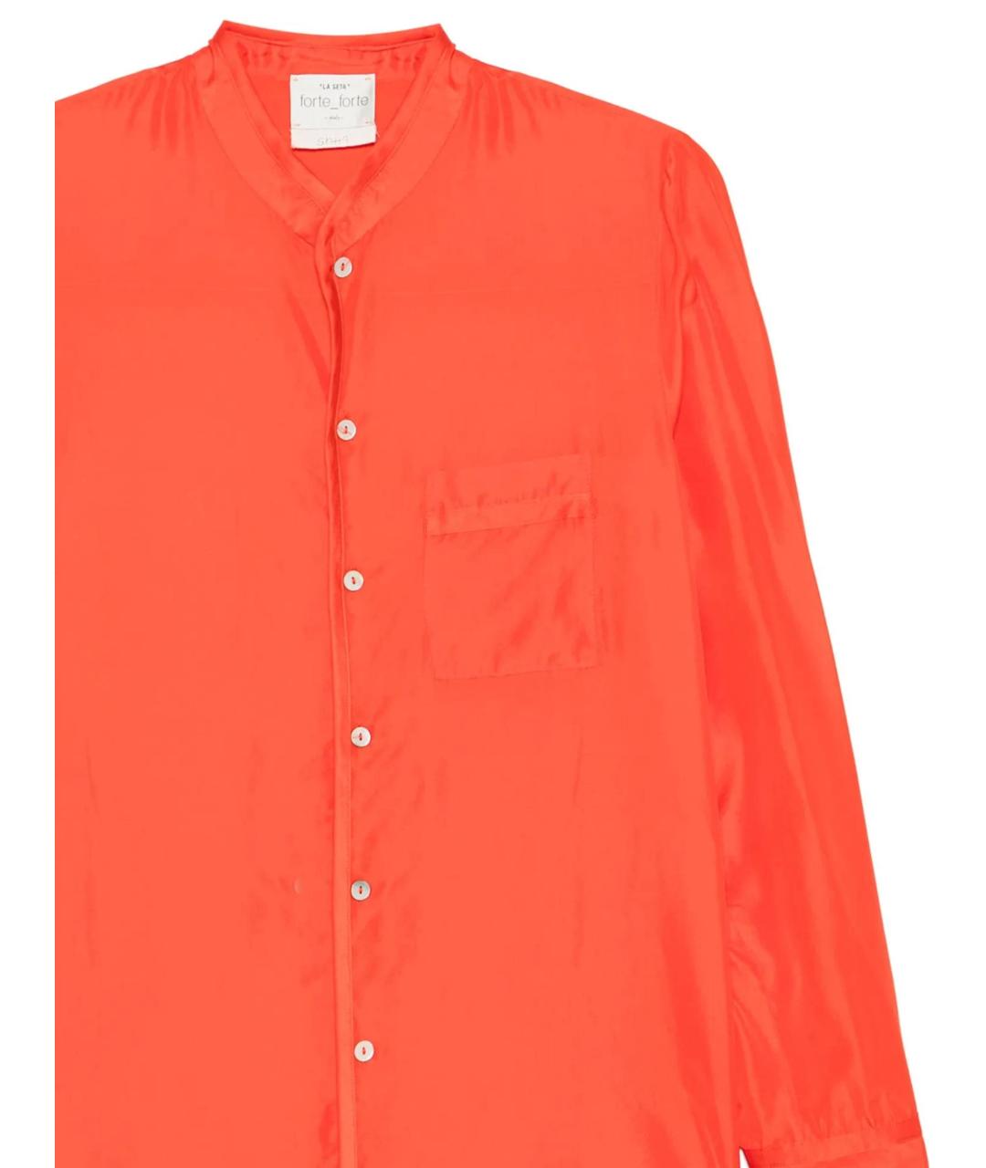 FORTE FORTE Оранжевая шелковая рубашка, фото 5