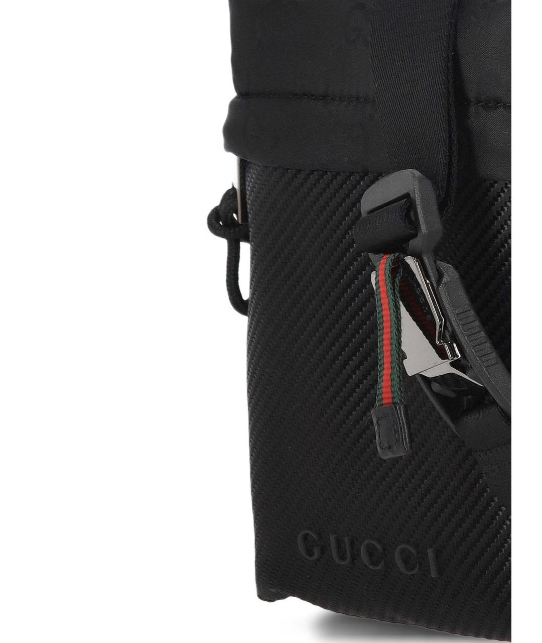 GUCCI Черная тканевая сумка на плечо, фото 4
