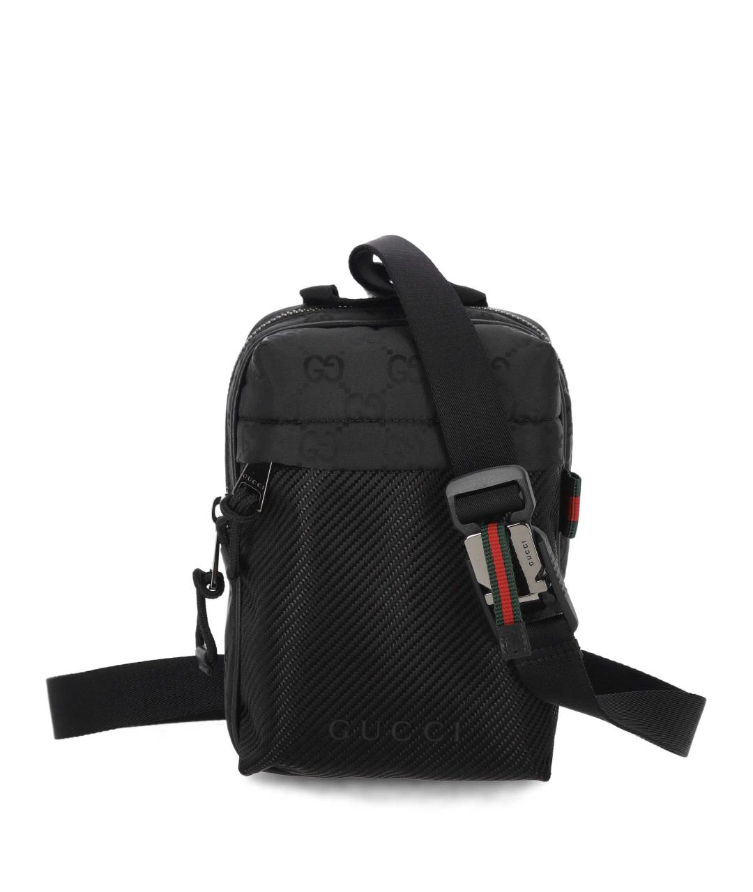 GUCCI Черная тканевая сумка на плечо, фото 1