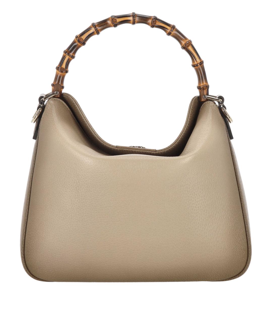 GUCCI Бежевая кожаная сумка через плечо, фото 1