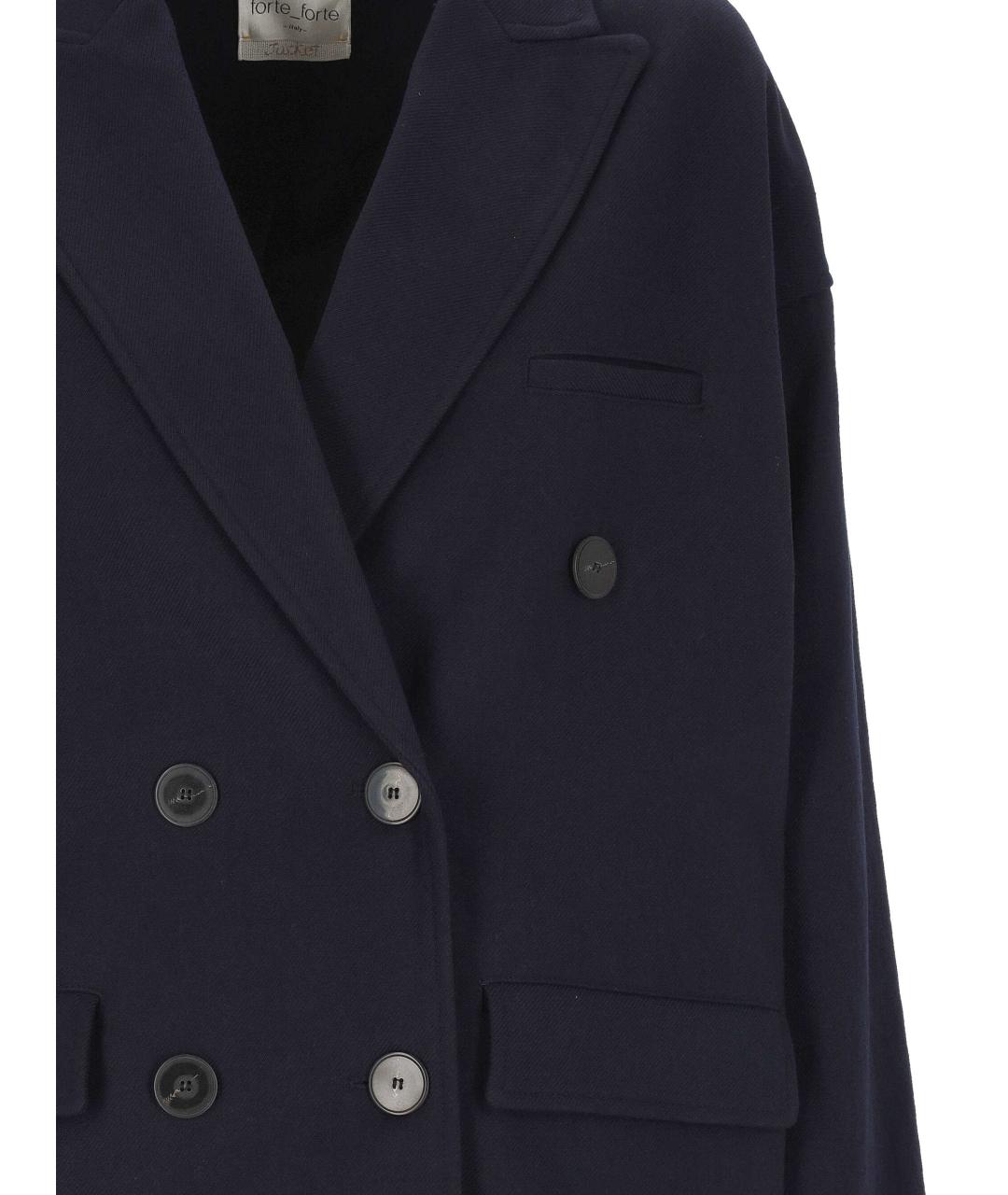 FORTE FORTE Синий хлопковый жакет/пиджак, фото 2