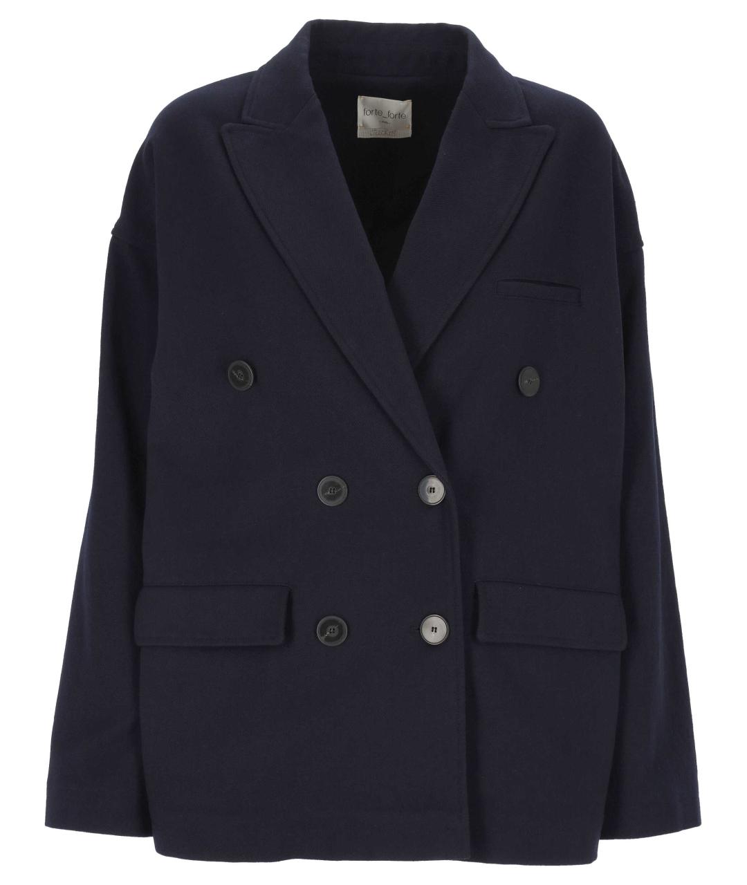 FORTE FORTE Синий хлопковый жакет/пиджак, фото 1