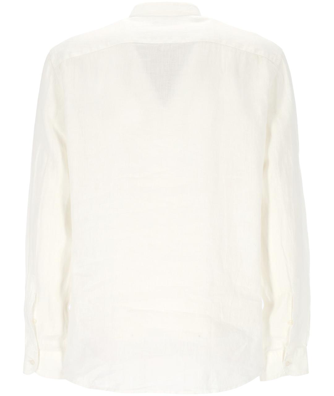 FAY Белая льняная кэжуал рубашка, фото 3