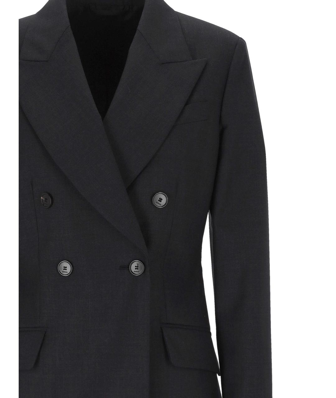 GUCCI Серый шерстяной жакет/пиджак, фото 2