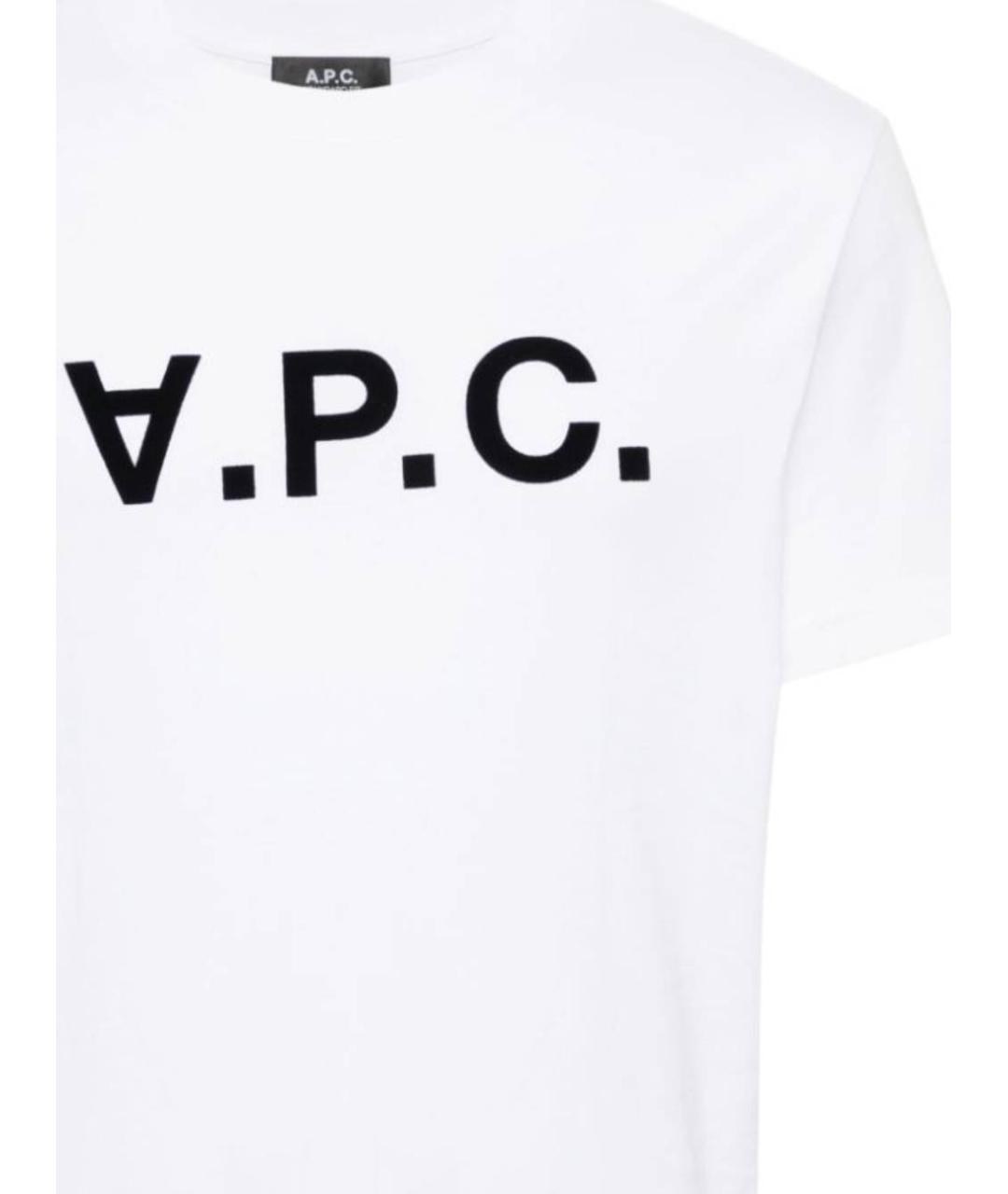 A.P.C. Белая хлопковая футболка, фото 2