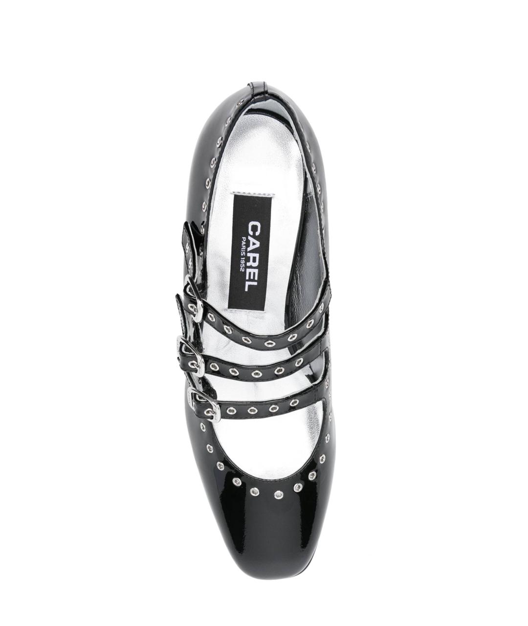 CAREL Черные кожаные босоножки, фото 7