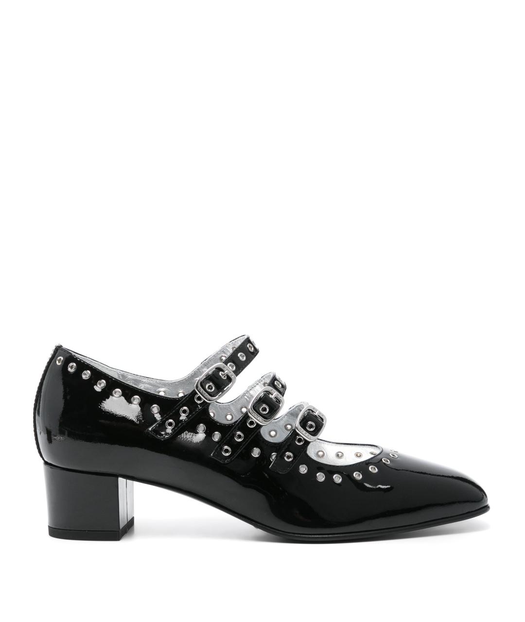 CAREL Черные кожаные босоножки, фото 1