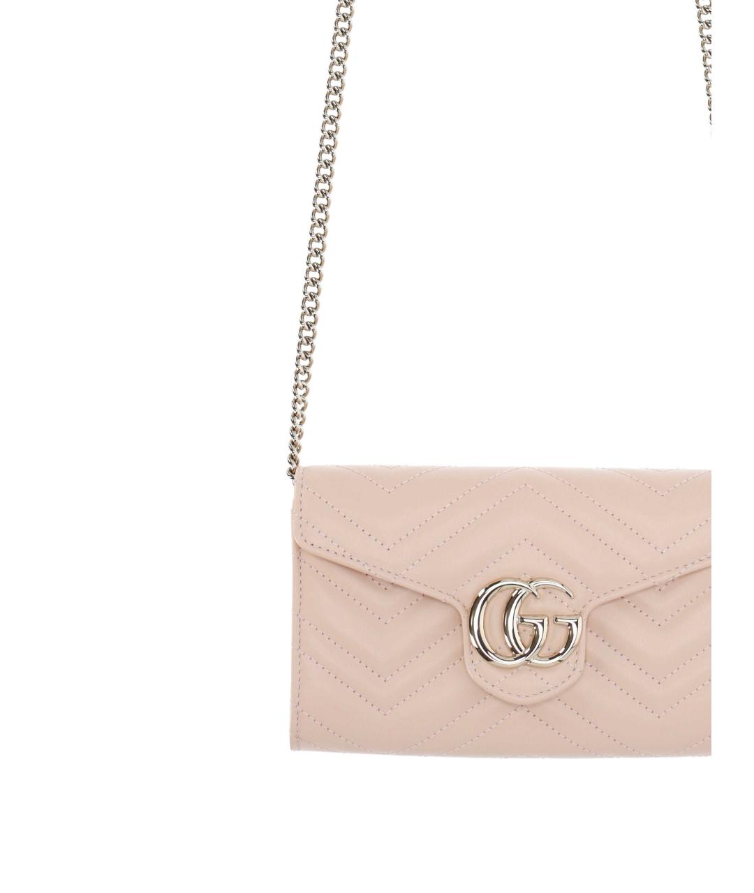 GUCCI Розовый кожаный кошелек, фото 2