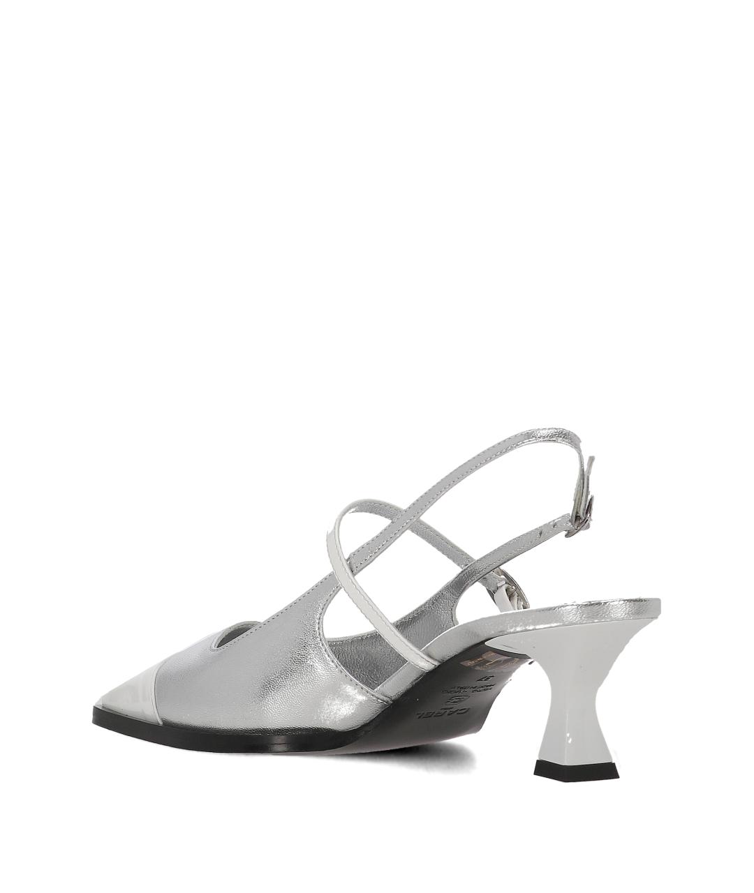 CAREL Серебряные кожаные босоножки, фото 3