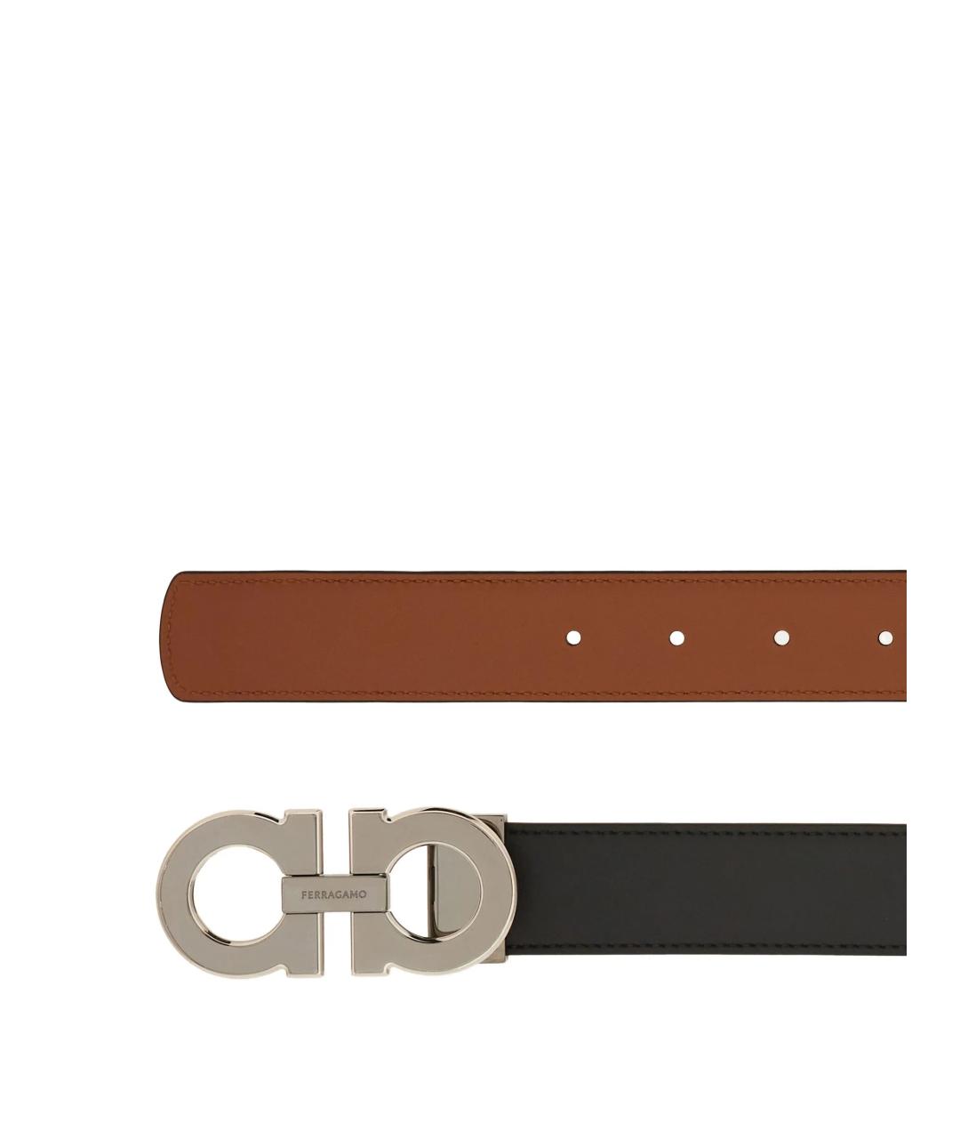 FERRAGAMO Черный кожаный ремень, фото 2