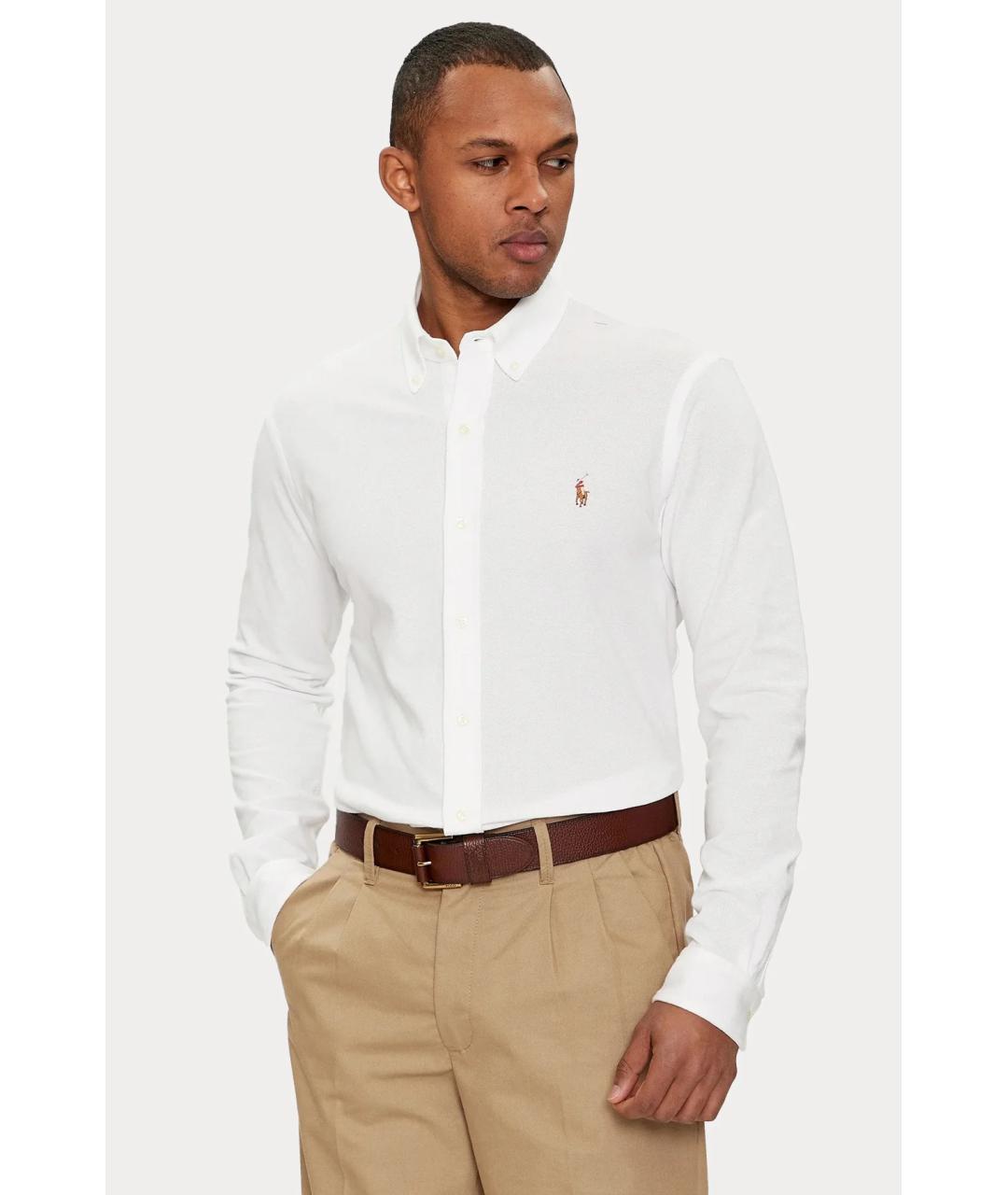 POLO RALPH LAUREN Белая хлопковая кэжуал рубашка, фото 3