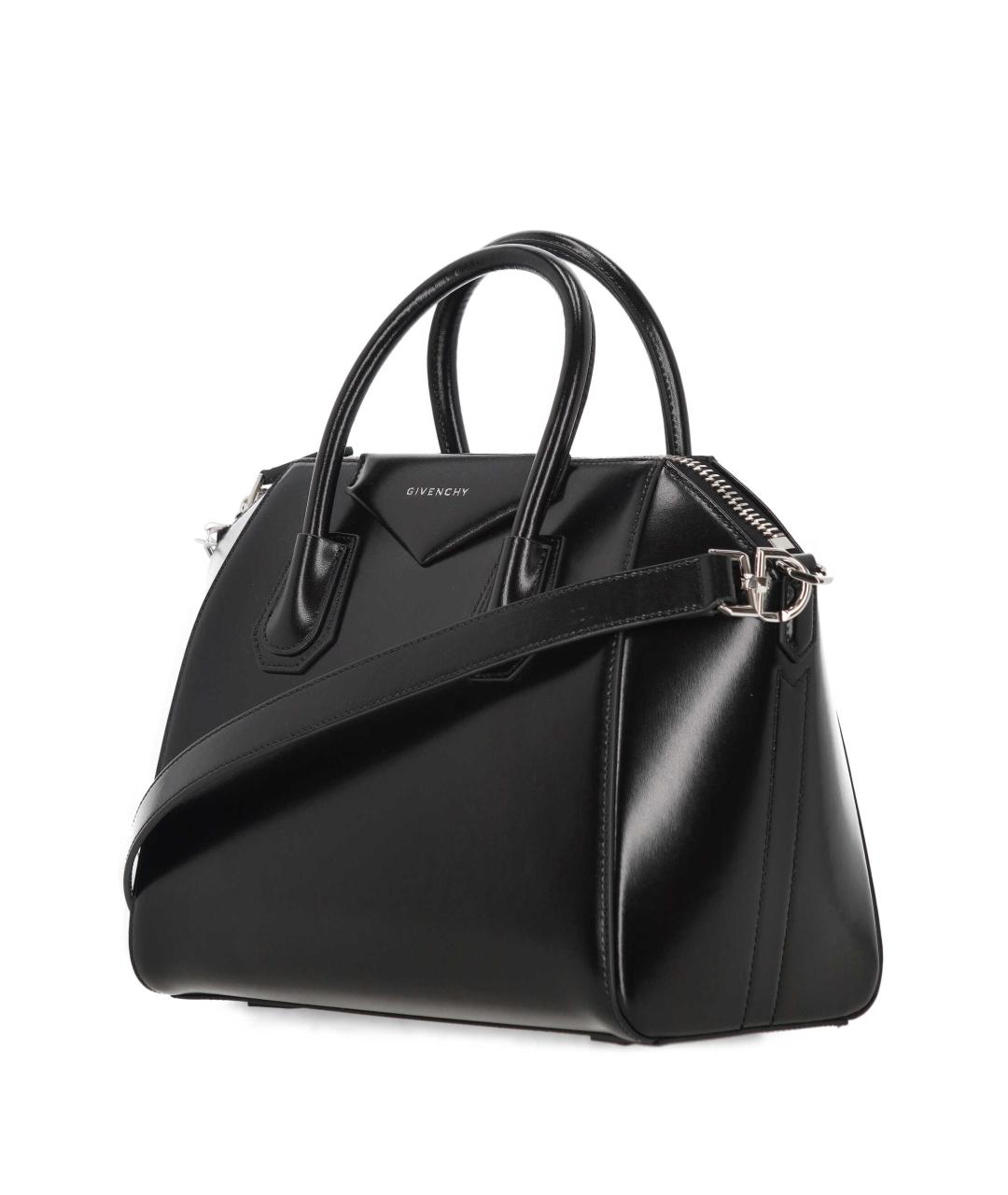 GIVENCHY Черная кожаная сумка тоут, фото 2