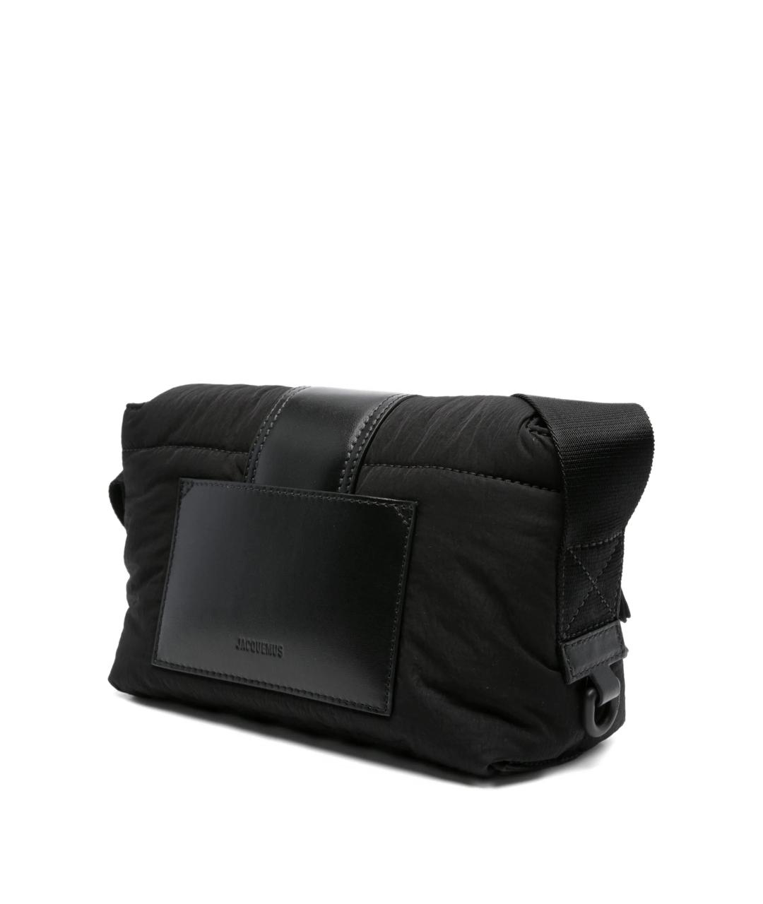 JACQUEMUS Черная тканевая сумка на плечо, фото 2