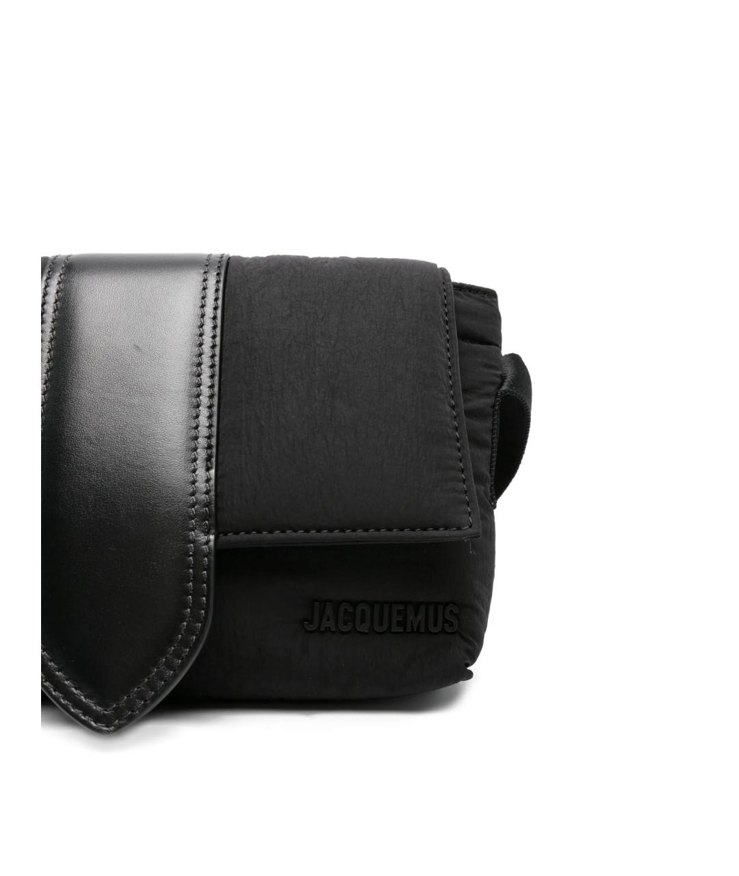 JACQUEMUS Черная тканевая сумка на плечо, фото 3