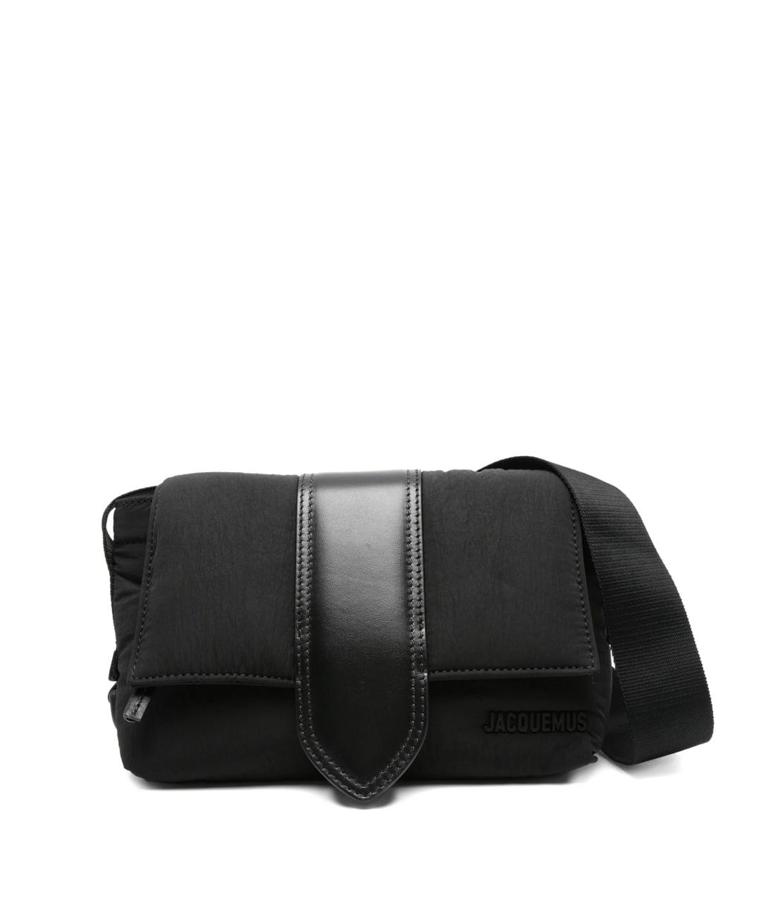 JACQUEMUS Черная тканевая сумка на плечо, фото 1