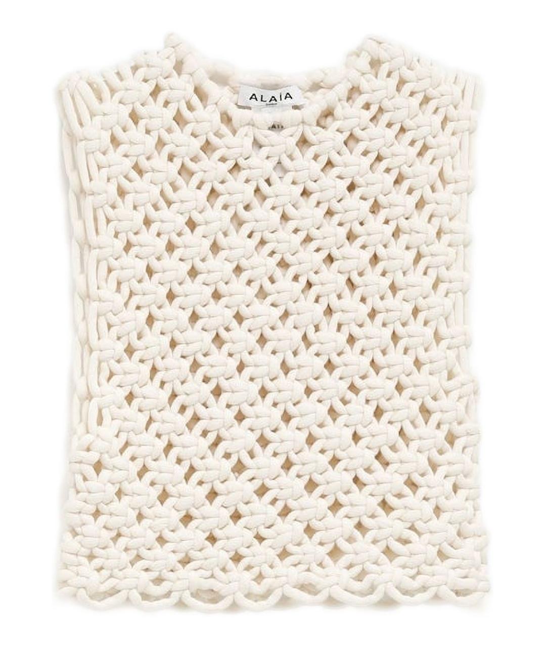ALAIA Белая хлопковая майка, фото 1