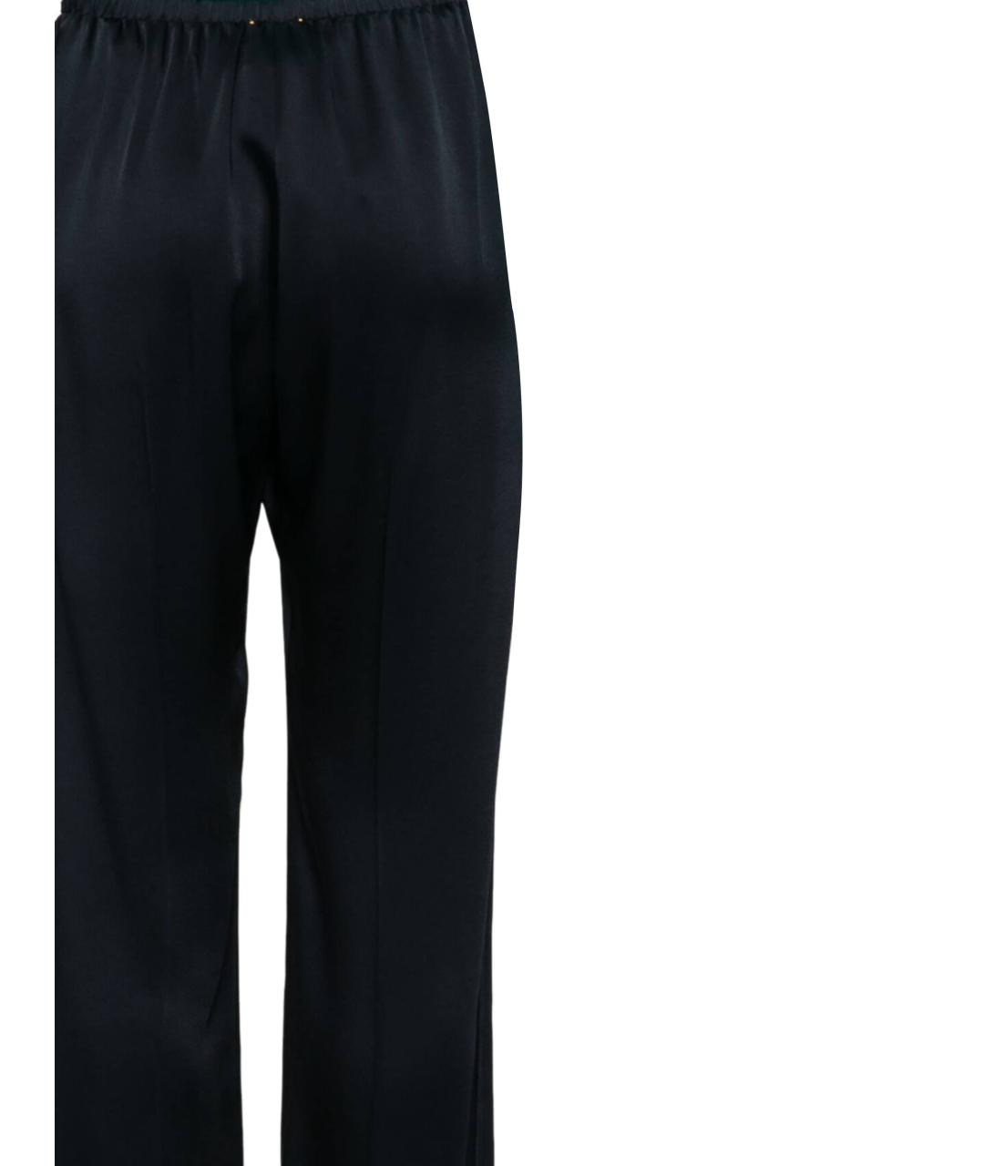 FORTE FORTE Синие атласные прямые брюки, фото 3