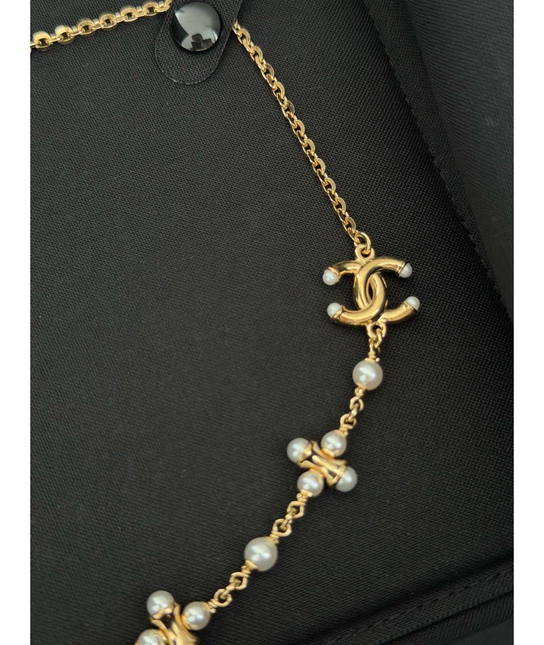 CHANEL Золотой металлический чокер, фото 3