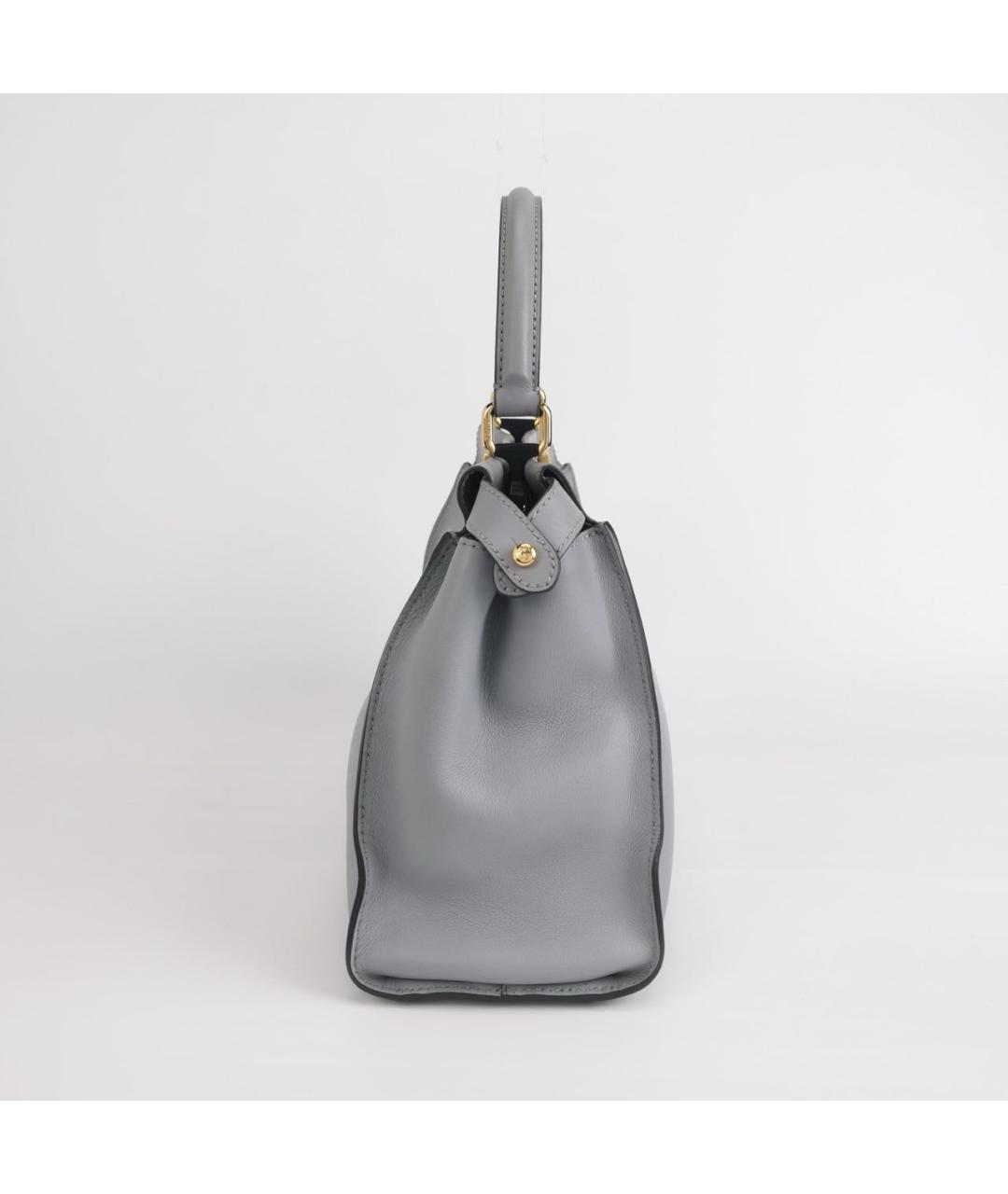 FENDI Голубая кожаная сумка тоут, фото 2