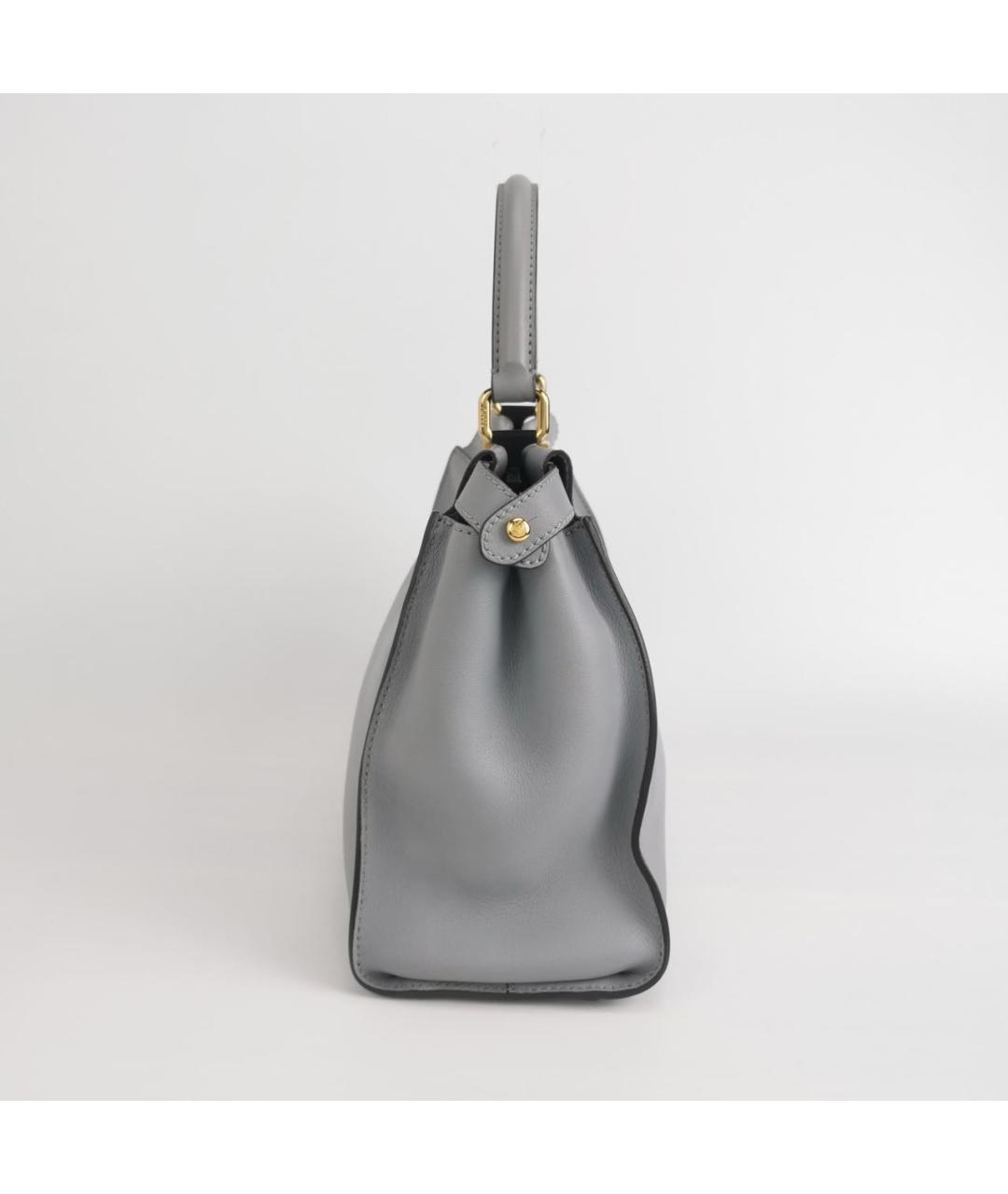 FENDI Голубая кожаная сумка тоут, фото 3