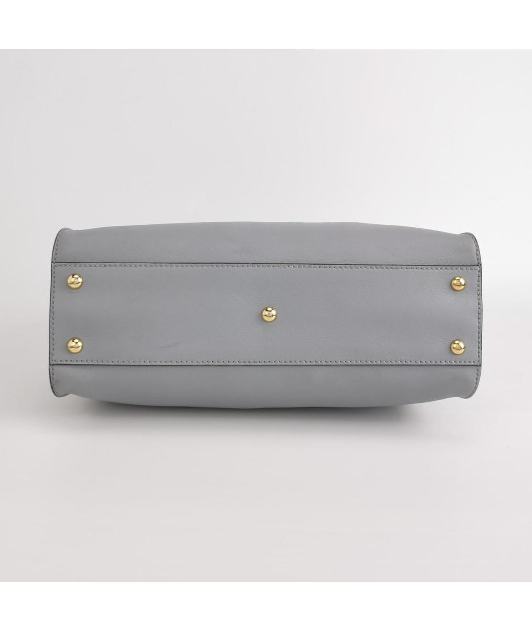 FENDI Голубая кожаная сумка тоут, фото 5