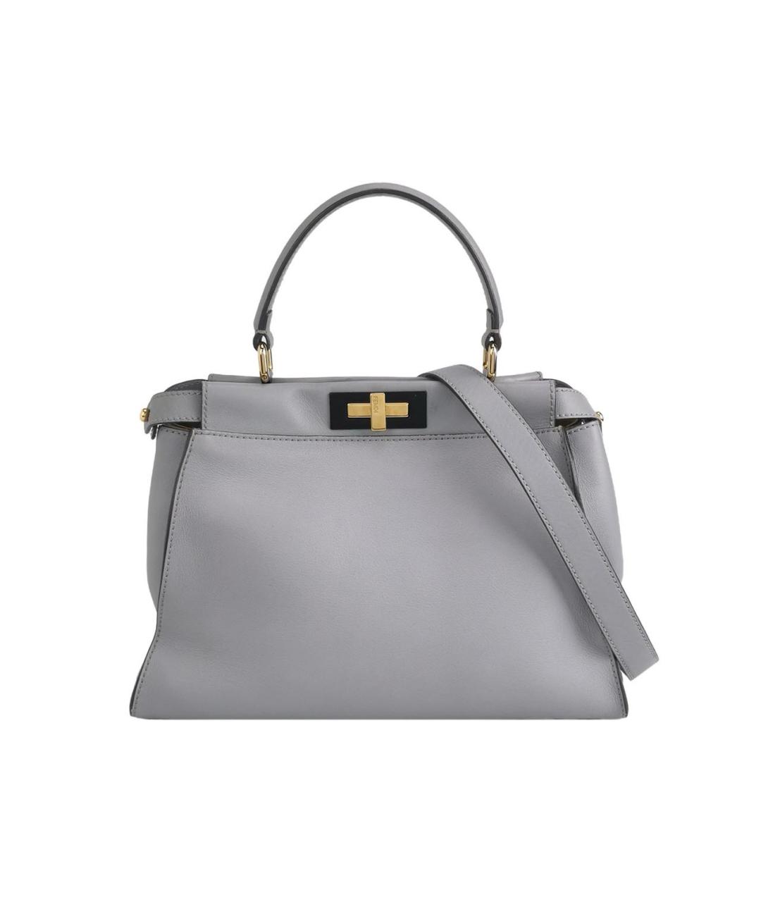 FENDI Голубая кожаная сумка тоут, фото 1