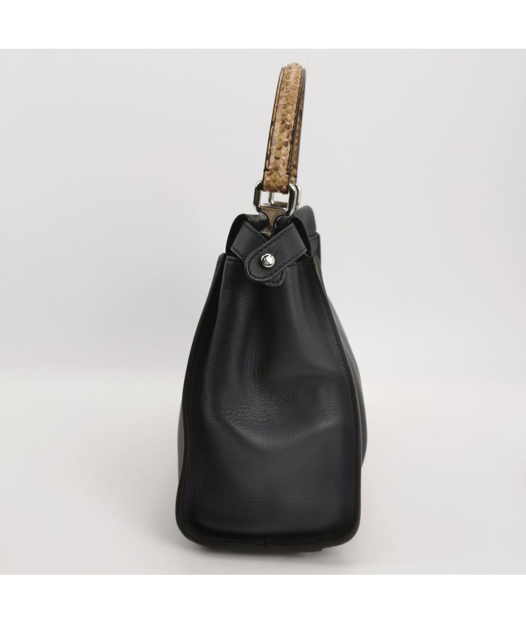 FENDI Черная кожаная сумка тоут, фото 3