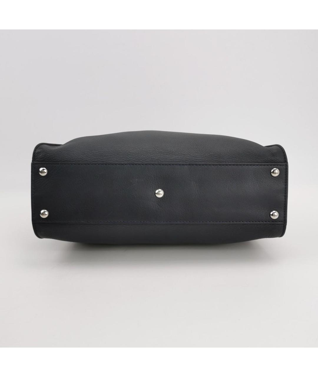 FENDI Черная кожаная сумка тоут, фото 5