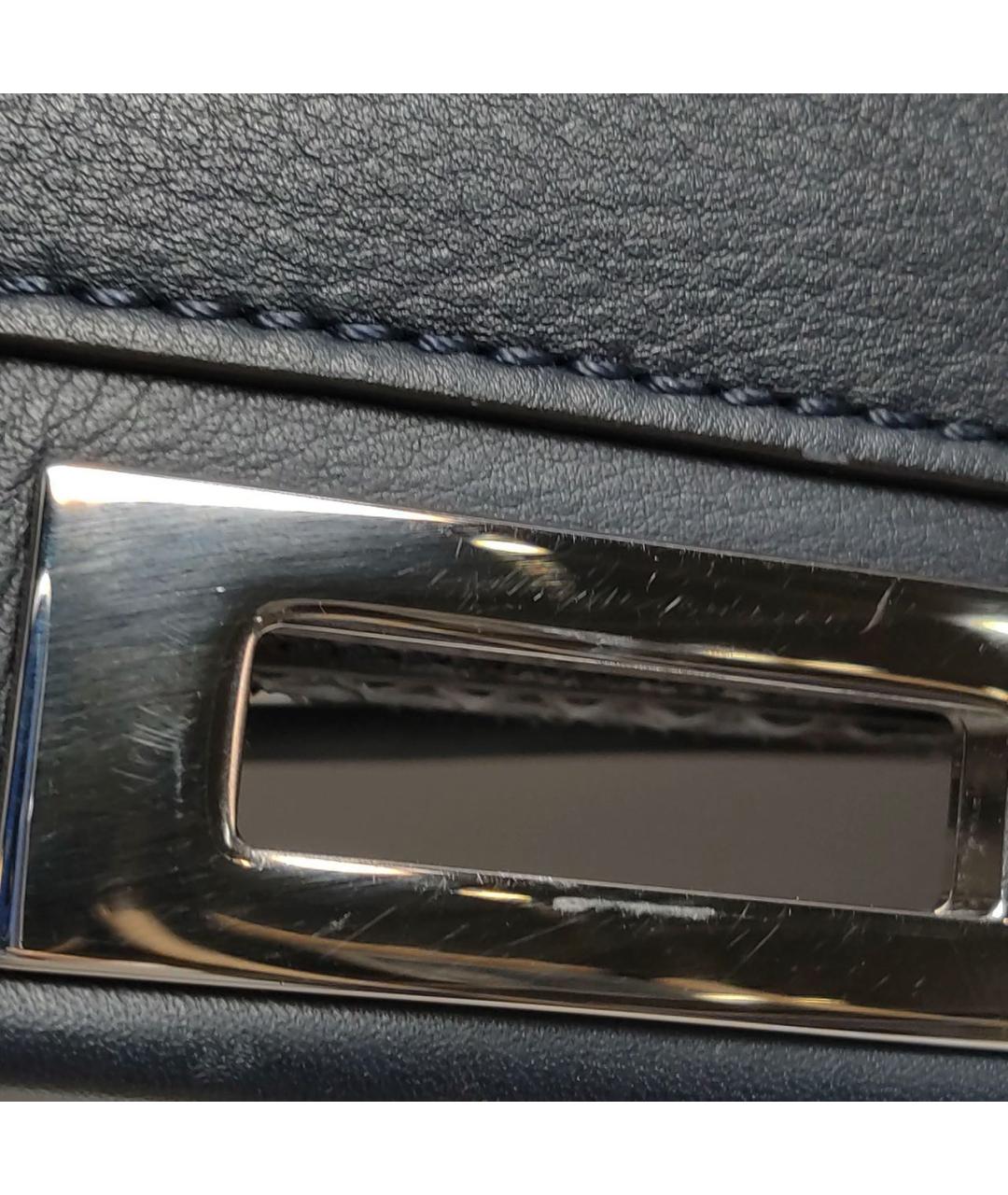 FENDI Черная кожаная сумка тоут, фото 8