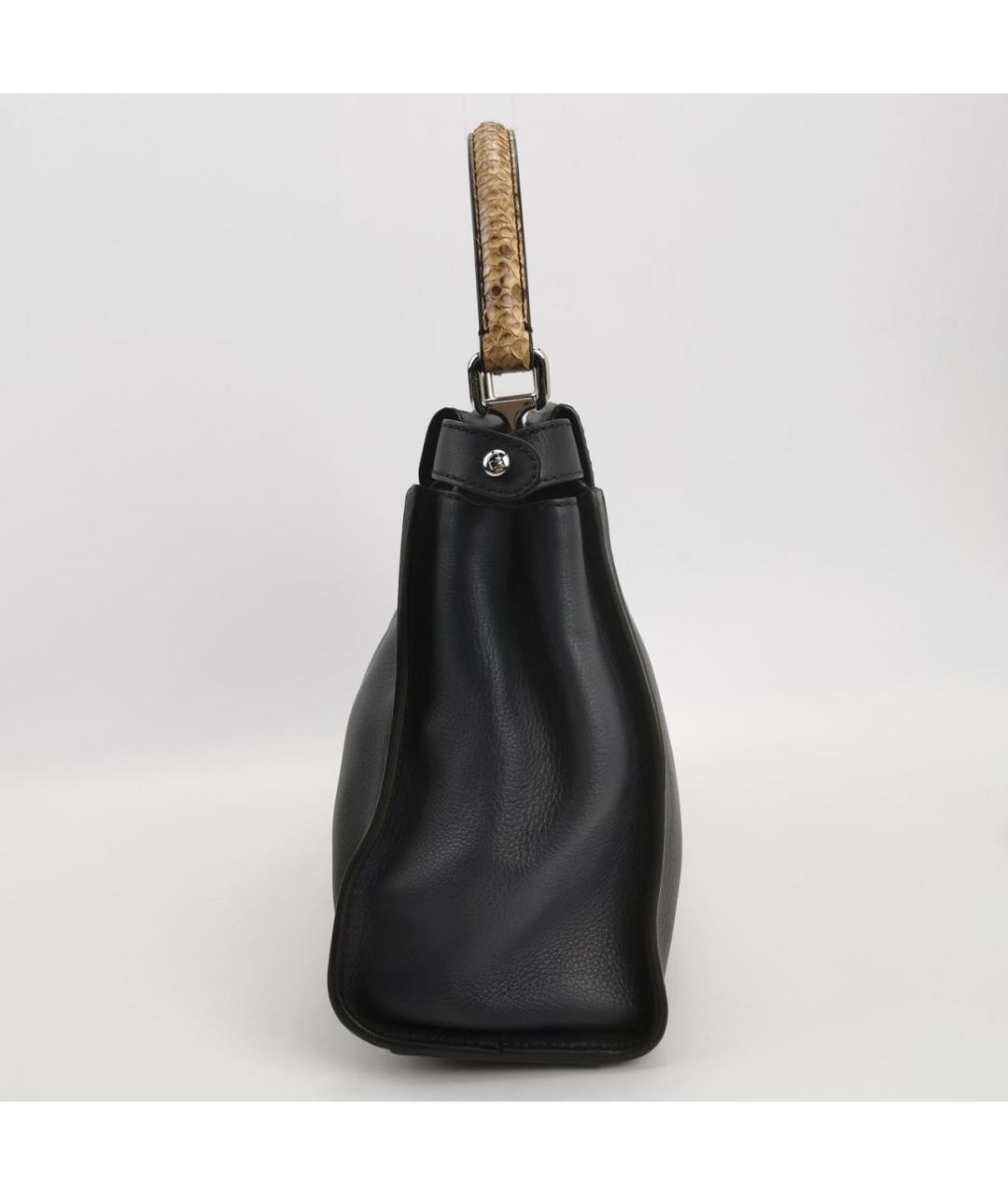 FENDI Черная кожаная сумка тоут, фото 2