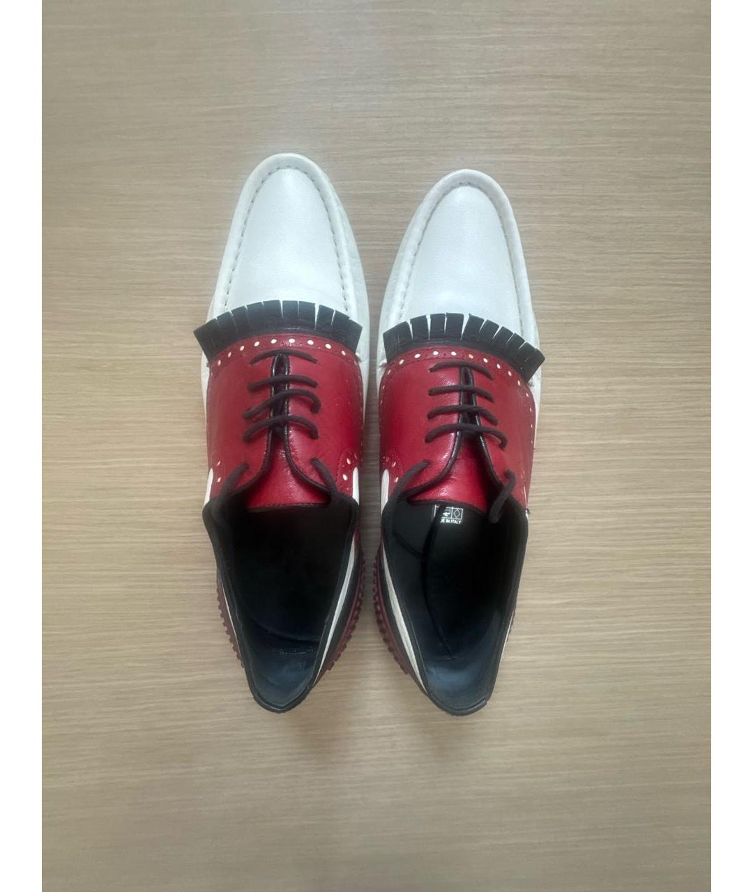 GUCCI Белые кожаные низкие ботинки, фото 3