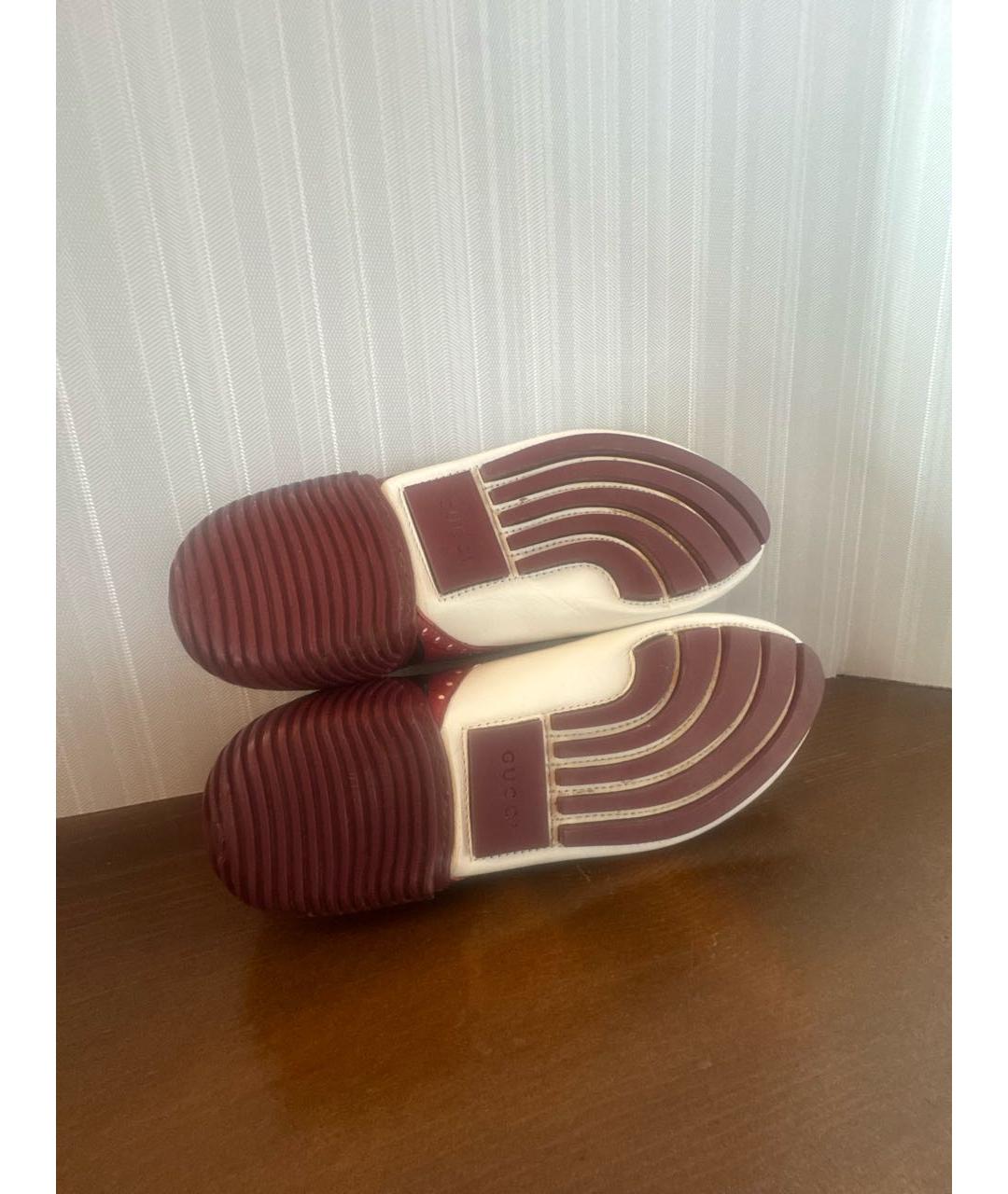 GUCCI Белые кожаные низкие ботинки, фото 5