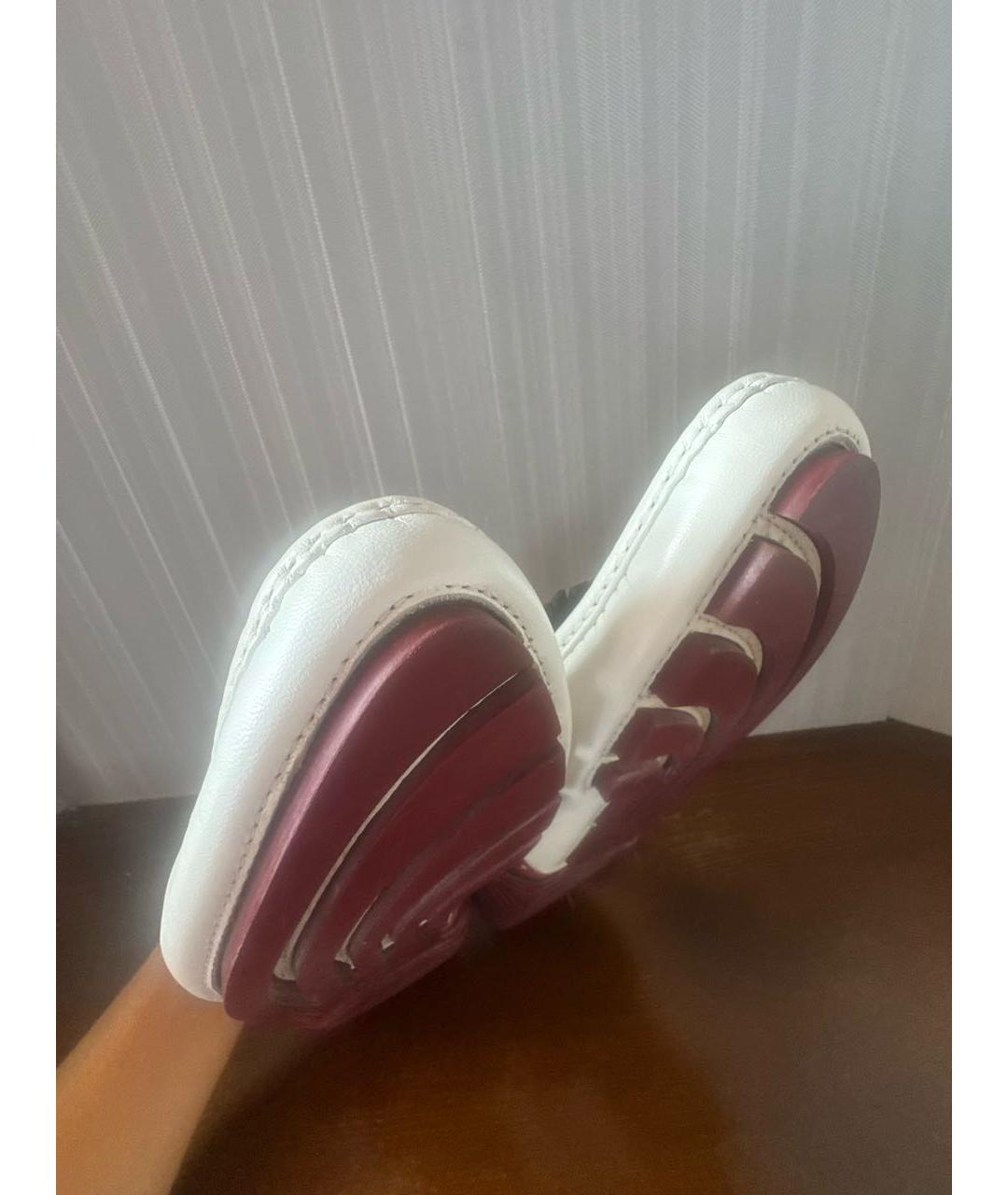 GUCCI Белые кожаные низкие ботинки, фото 6