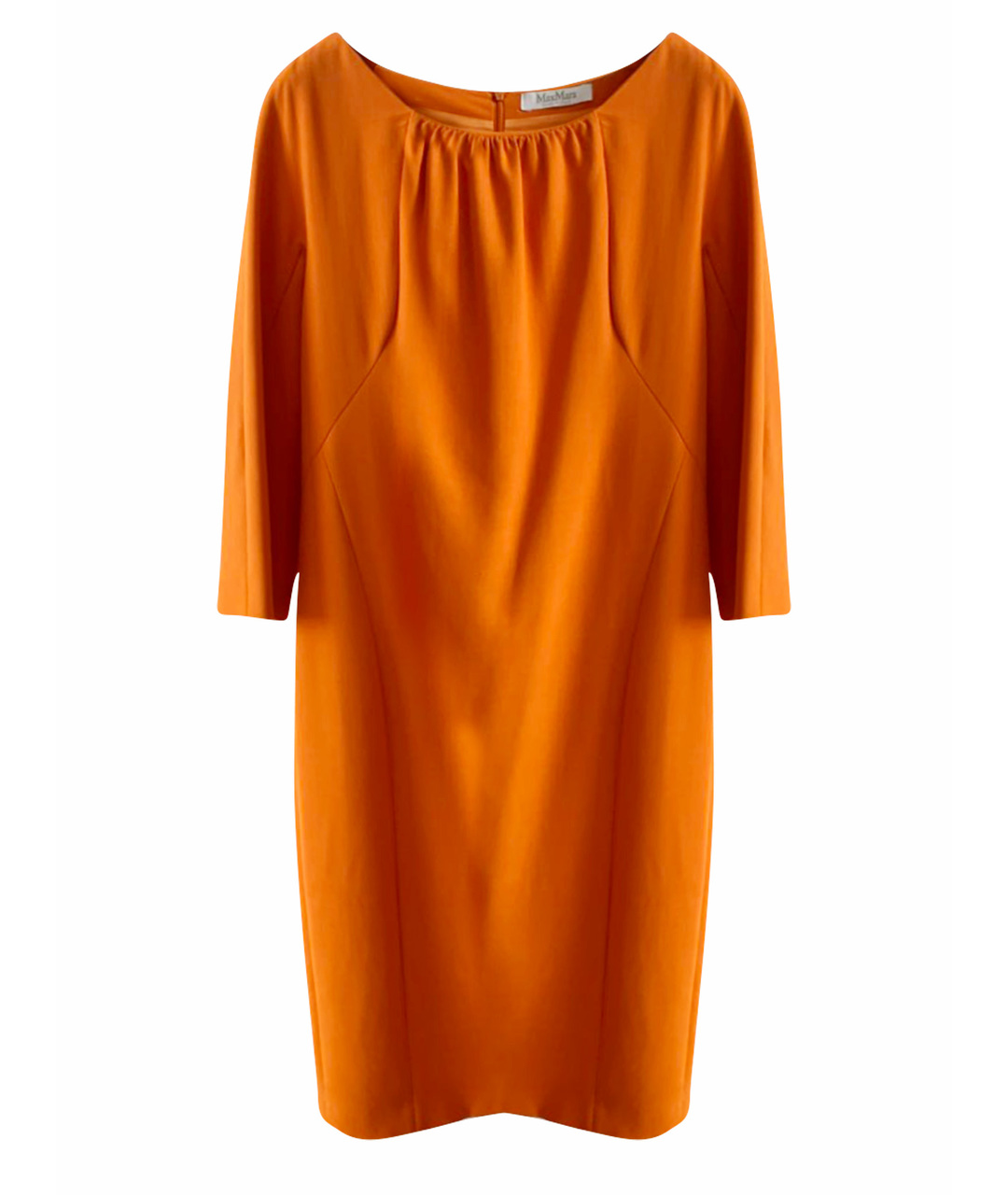 'S MAX MARA Оранжевое шерстяное повседневное платье, фото 1