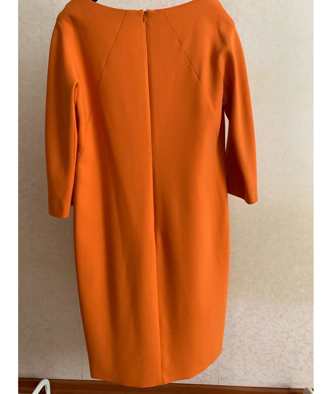 'S MAX MARA Оранжевое шерстяное повседневное платье, фото 2