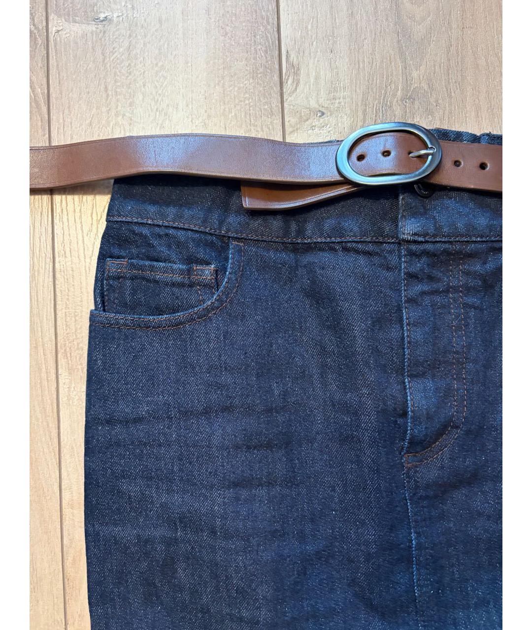 TOM FORD Темно-синяя деним юбка миди, фото 4