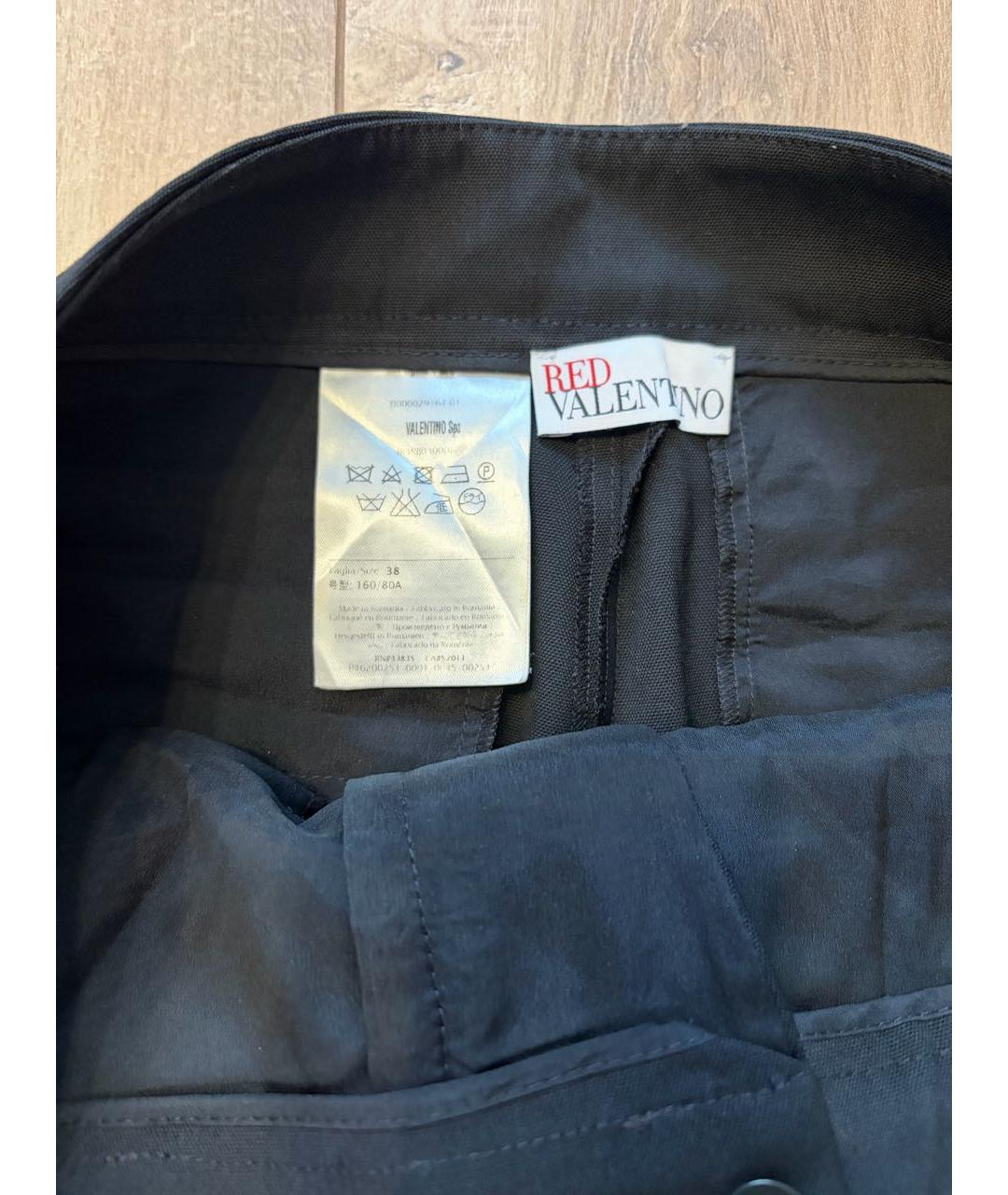 RED VALENTINO Черные прямые брюки, фото 2