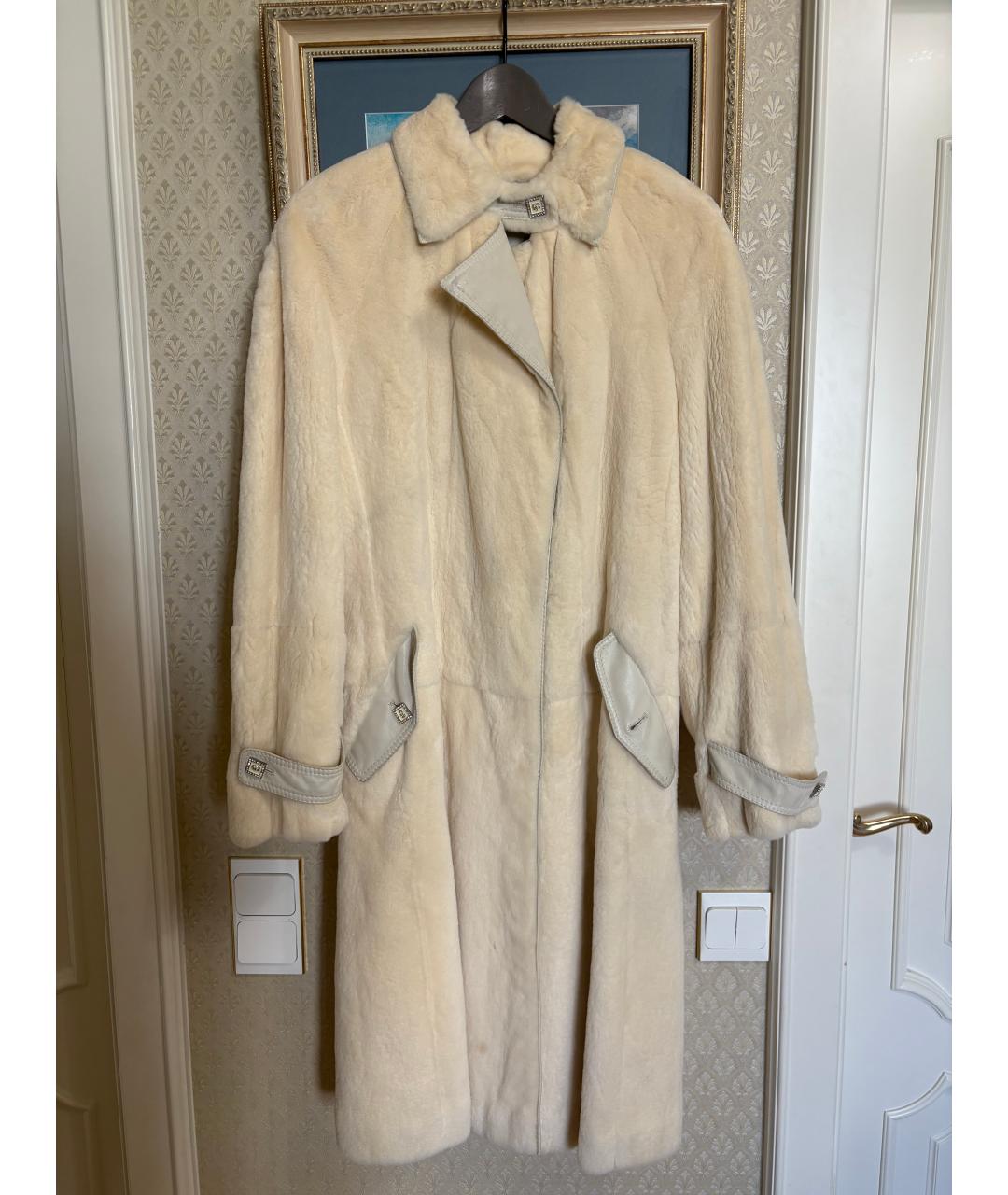 GUCCI Белая меховая шуба, фото 5