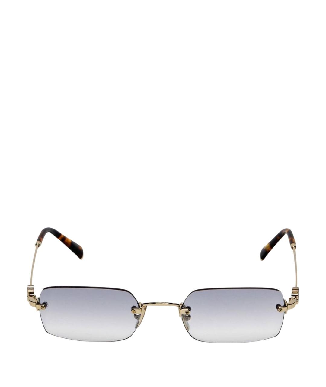 MIU MIU Голубые металлические солнцезащитные очки, фото 1