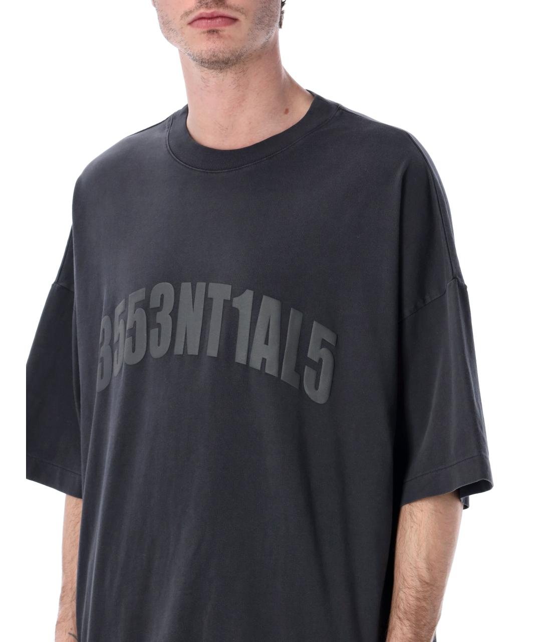 FEAR OF GOD ESSENTIALS Черная хлопковая футболка, фото 3