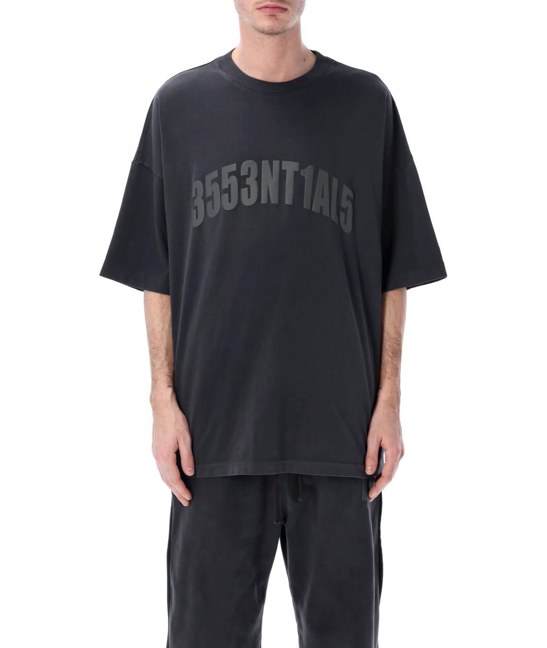 FEAR OF GOD ESSENTIALS Черная хлопковая футболка, фото 1