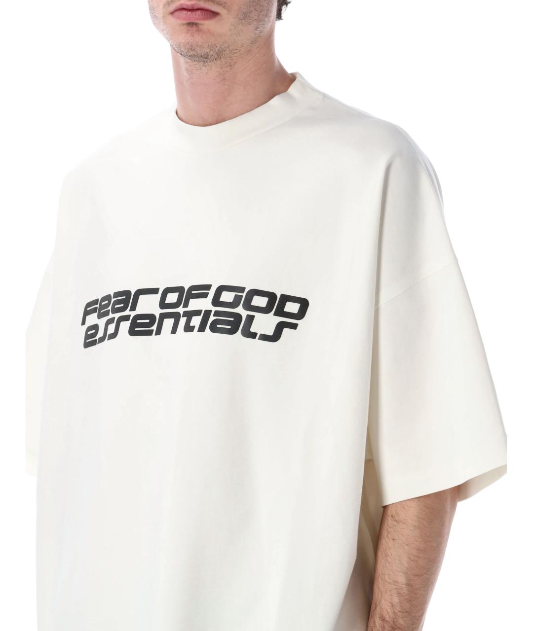 FEAR OF GOD ESSENTIALS Белая хлопковая футболка, фото 3