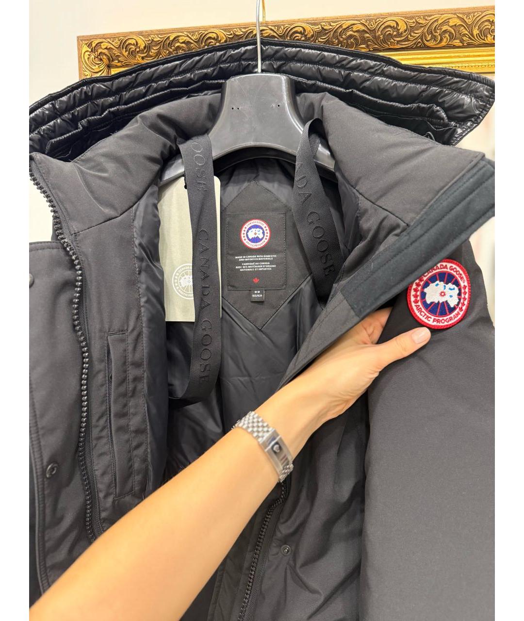 CANADA GOOSE Черный пуховик, фото 7