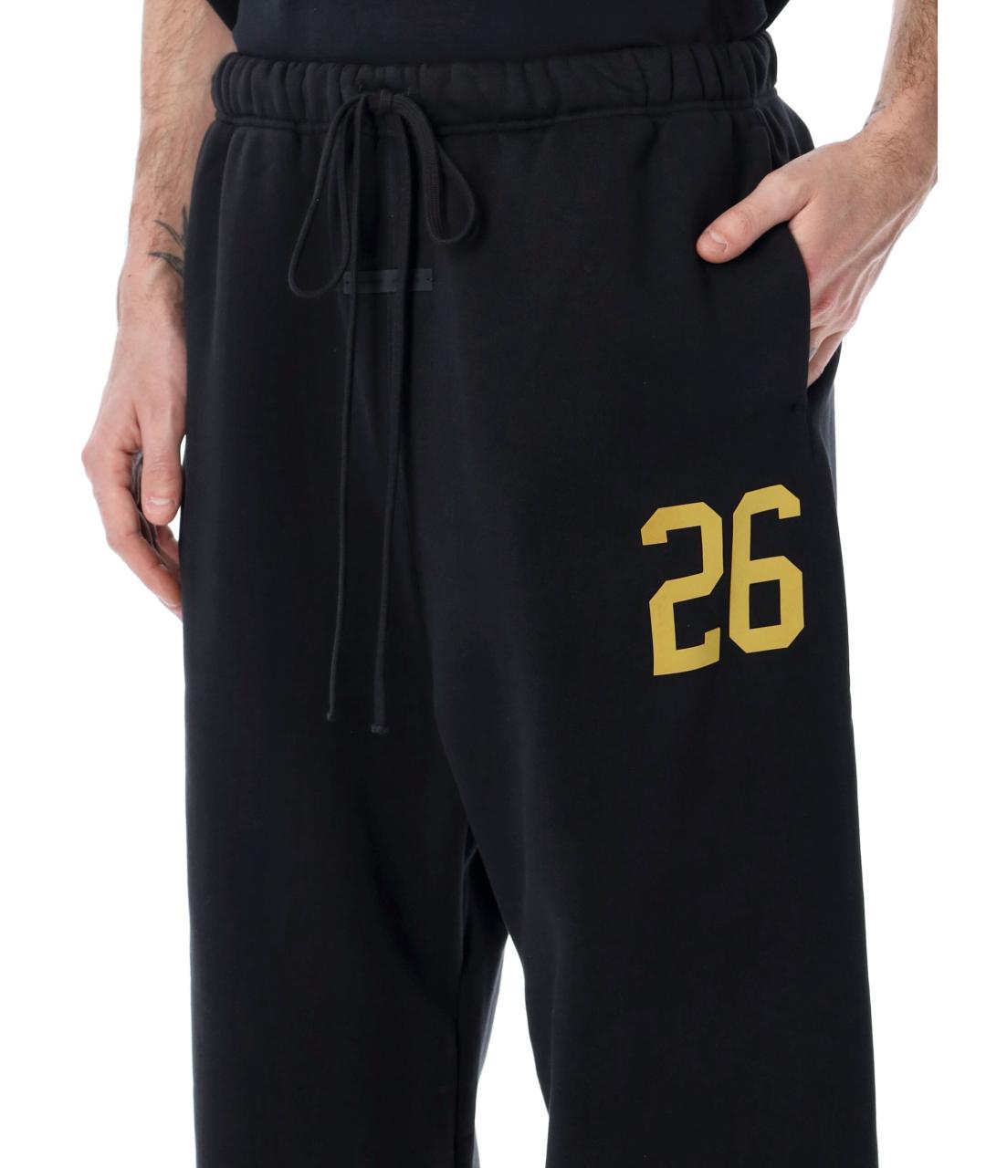 FEAR OF GOD ESSENTIALS Черные хлопковые повседневные брюки, фото 3