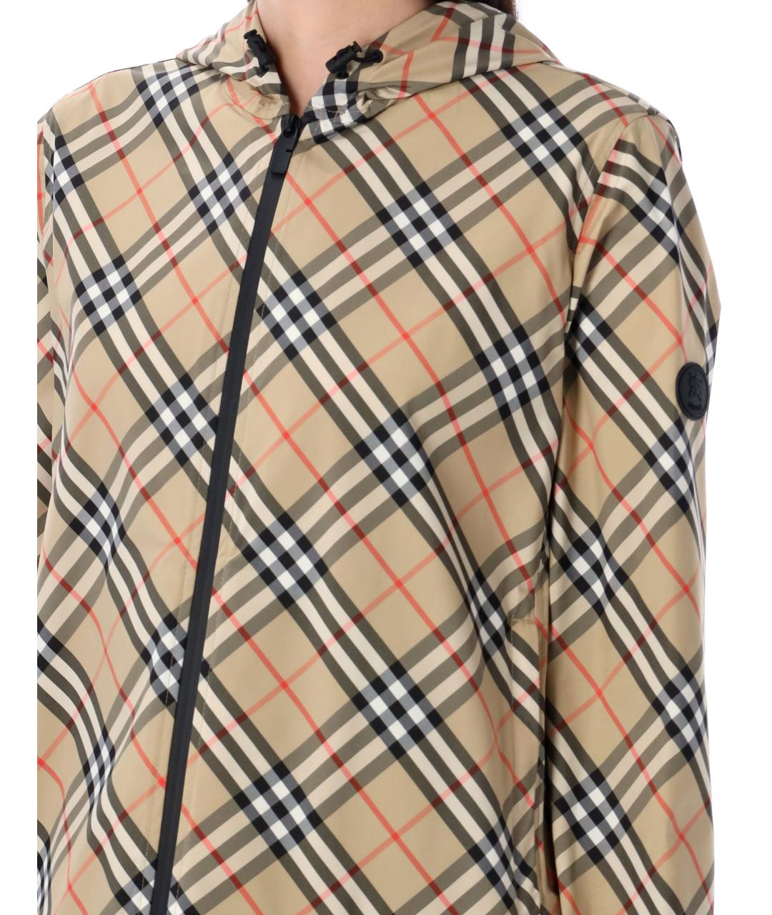 BURBERRY Бежевая полиэстеровая куртка, фото 4