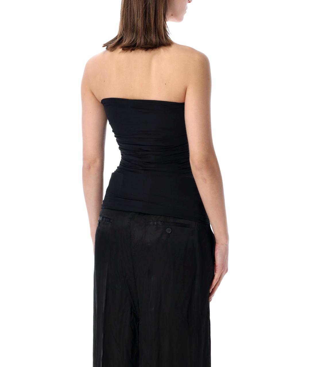 RICK OWENS Черная полиамидовая майка, фото 2