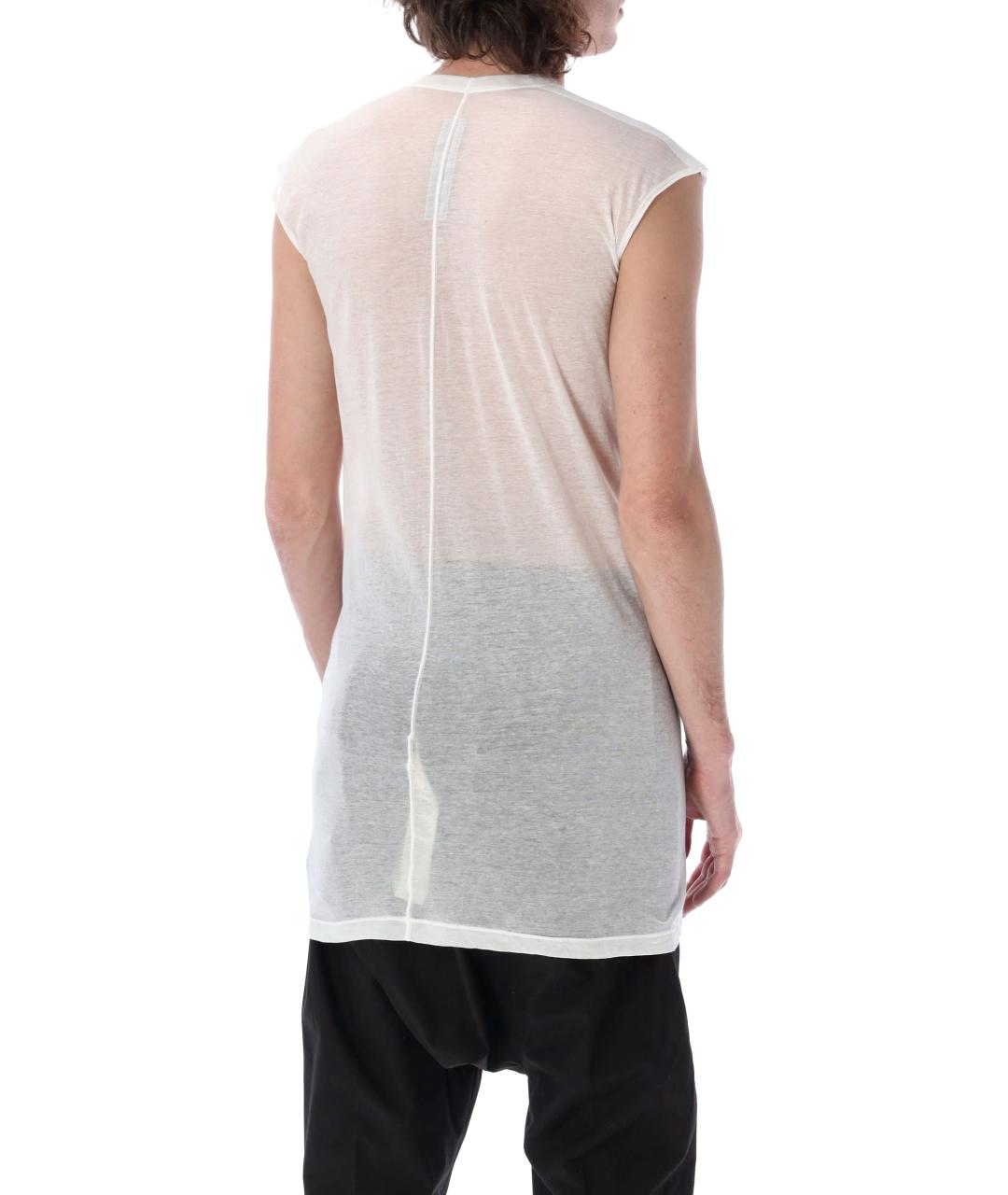 RICK OWENS Белая хлопковая футболка, фото 2