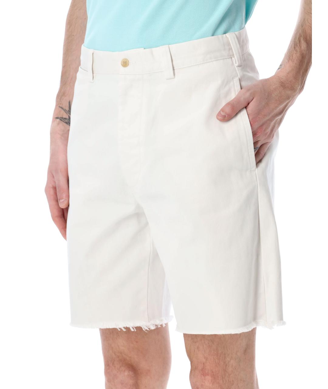 POLO RALPH LAUREN Белые хлопковые шорты, фото 3